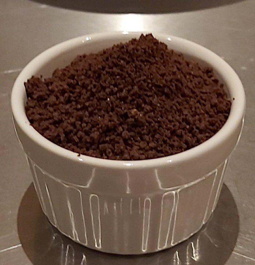 zerkleinerte Schokolade